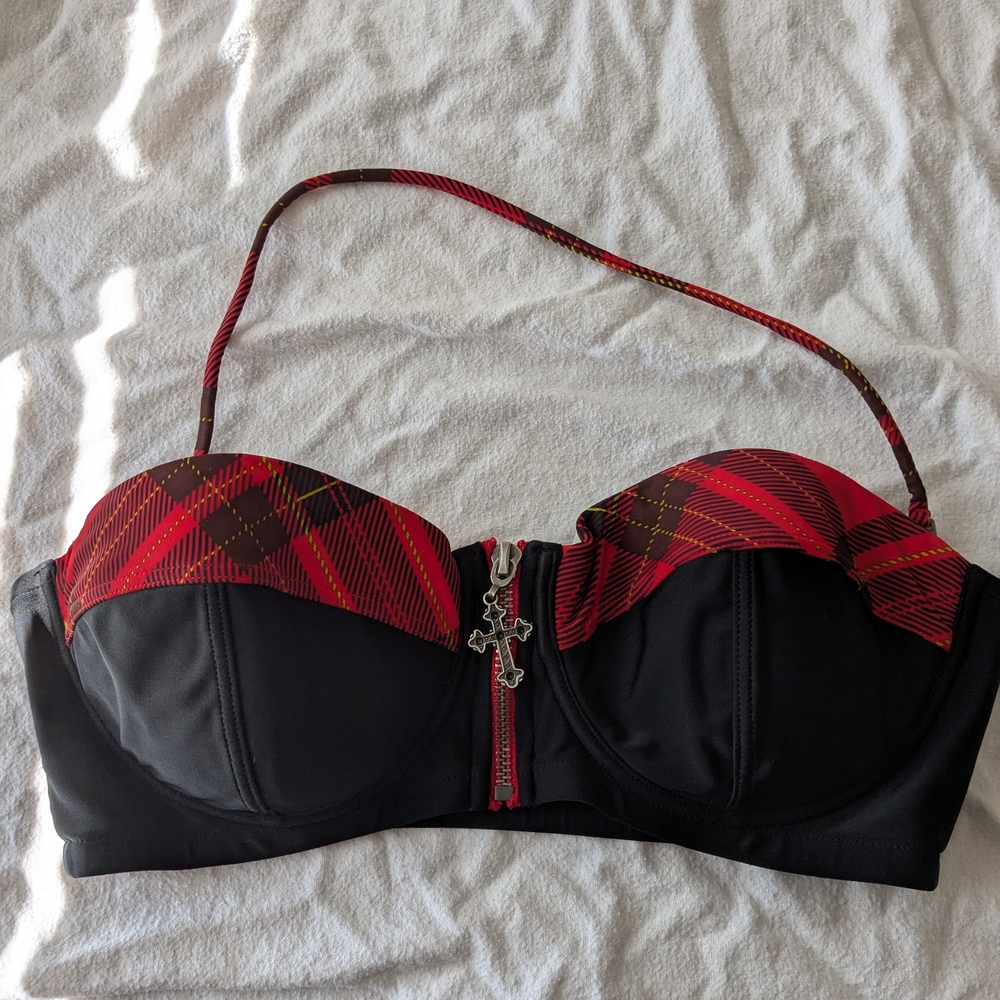 Plaid Swim Top